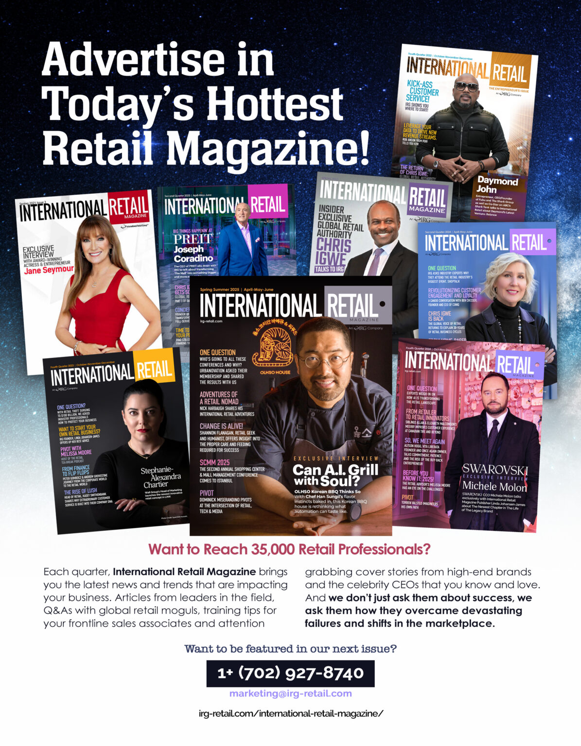 Advertise in Retail's Hottest Magazine: International Retail!