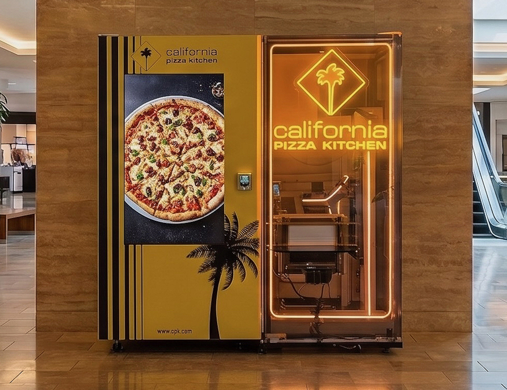 The T-ROC Global partnership with California Pizza Kitchen is about deploying
up to 1,000 automated retail machines into places you’d never expect,